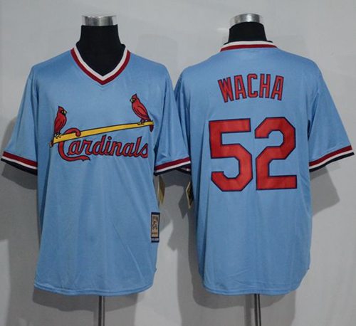 Cardinals #52 Michael Wacha Blue Cooperstown Throwback Stitched MLB Jersey - Click Image to Close
